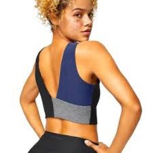 Outdoor Voices Venus crop top XS black/navy/graphite